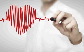 High Resolution Man Drawing Chart Heartbeat